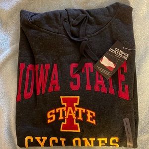 Iowa State Cyclones embroidered men’s dark gray hoodie. Go Cyclones.